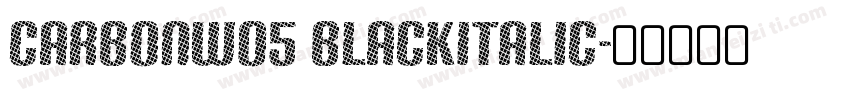 CarbonW05 BlackItalic字体转换